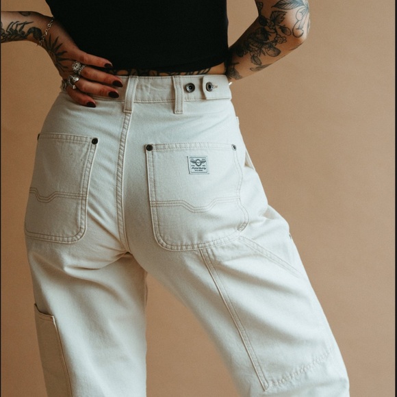 P&Co ALBION CARPENTER PANT - in Ecru Size UK14/US10 - Picture 2 of 16